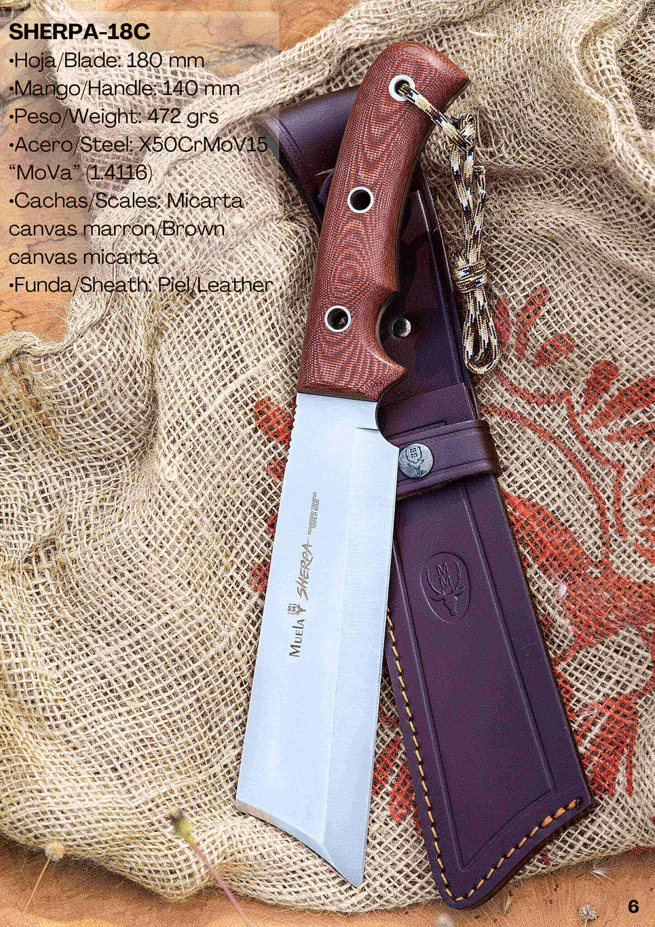 CUCHILLO MACHETE SHERPA 18C