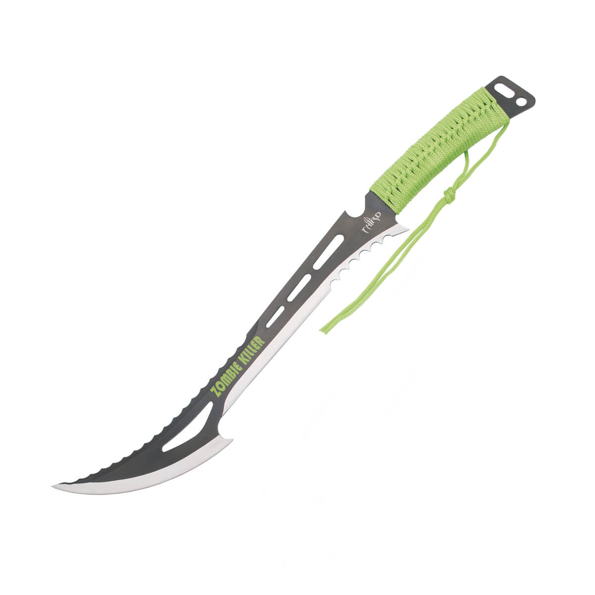 Machete Zombie Killer con hoja de 44 cm y puño de color verde