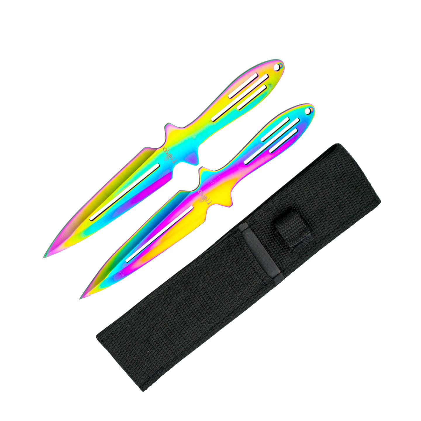 Set de 2 cuchillos lanzadores rainbow de 22.8 cm H7005