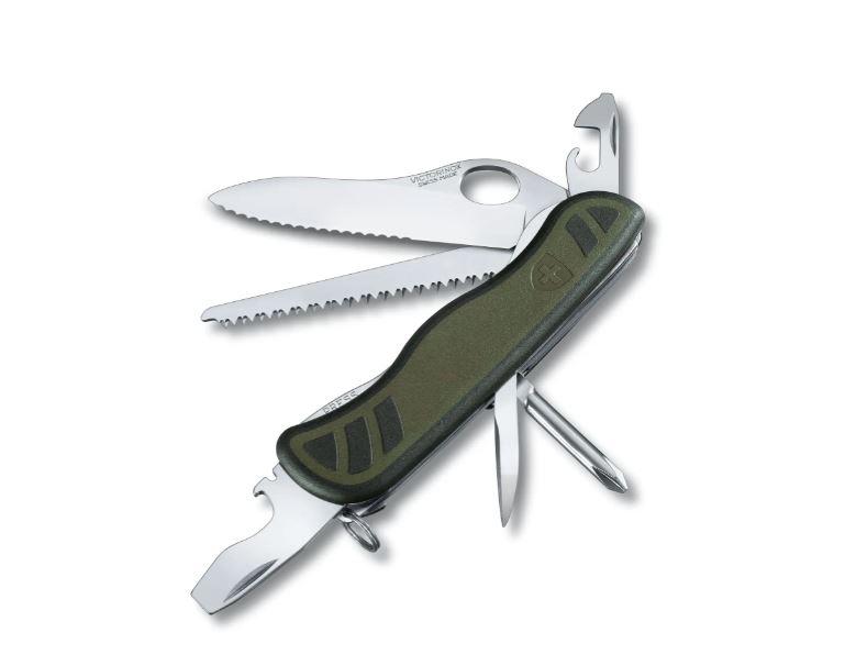 Navaja Victorinox Swiss Soldier's Knife 08 verde y negra con 10 usos