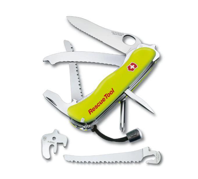 Victorinox Rescue Tool jaune fluo avec lame verrouillable sous blister