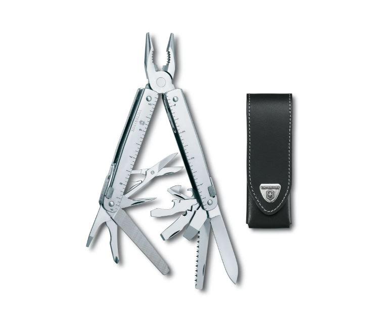Alicate multiusos Victorinox Swiss Tool X con funda de cuero negr...