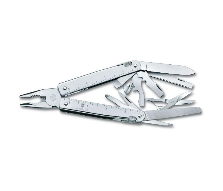 Victorinox Swiss Tool X Mehrzweckzange mit schwarzer Lederscheide