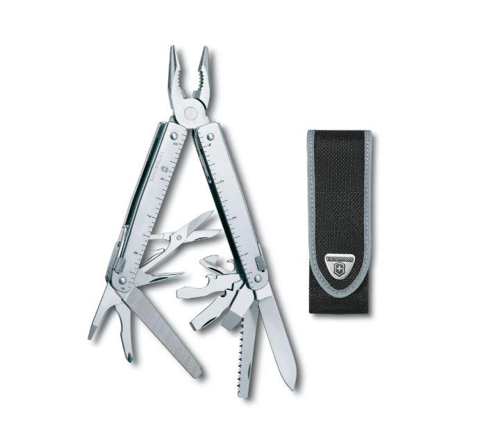 Alicate multiusos Victorinox Swiss Tool X con funda de nylon negro