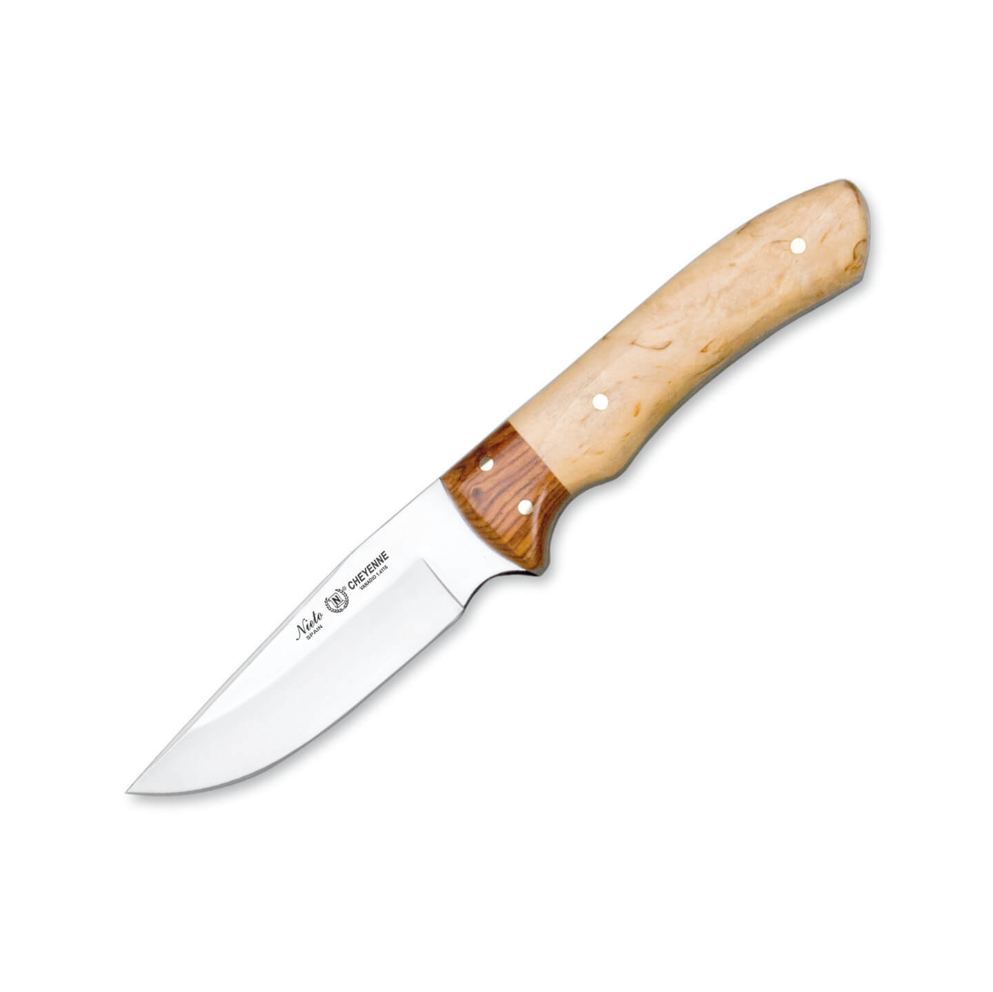 Cuchillo de caza Nieto Cheyenne con mango de madera de abedul riz...