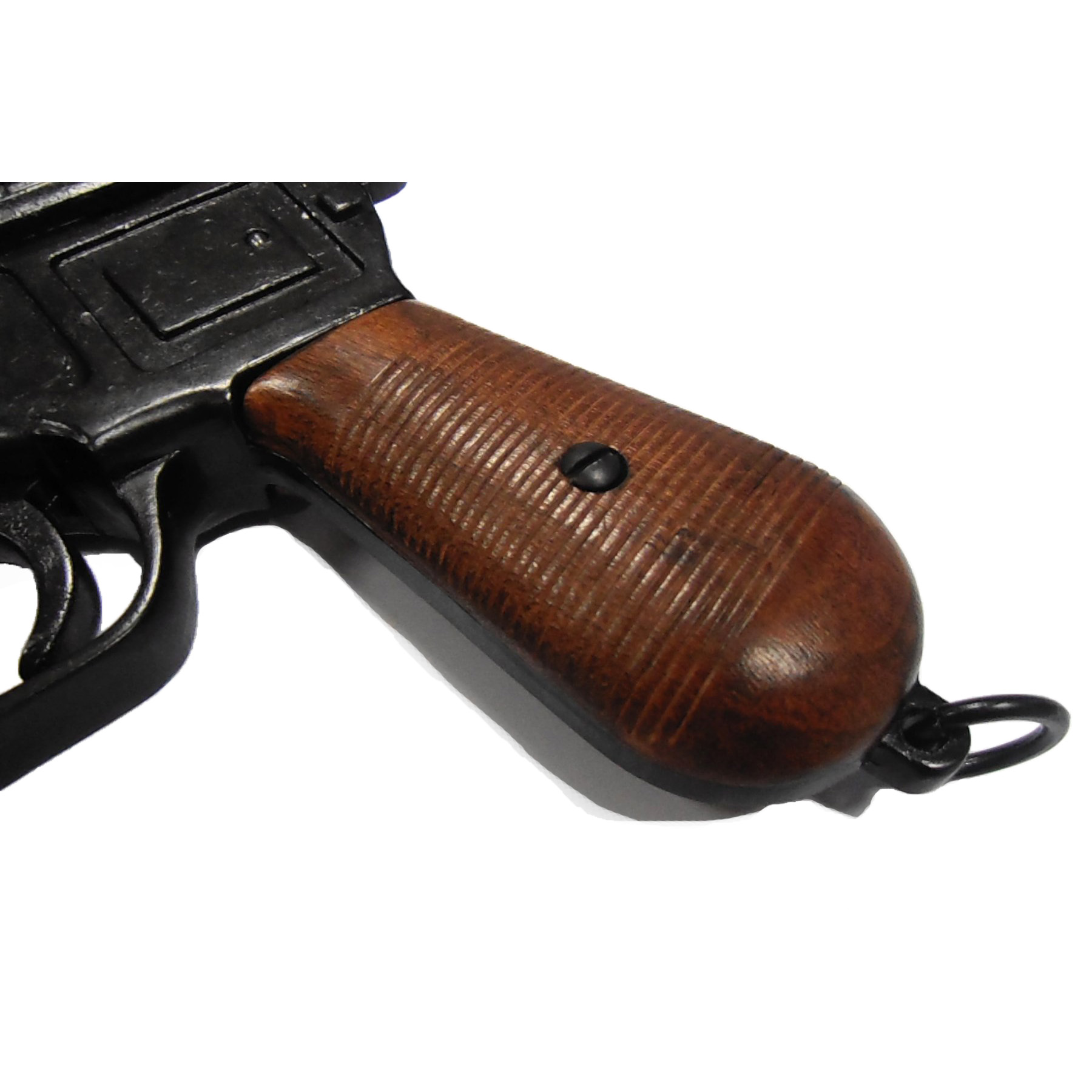 Pistola C96, Alemania 1896 fabricada en metal con cachas de madera