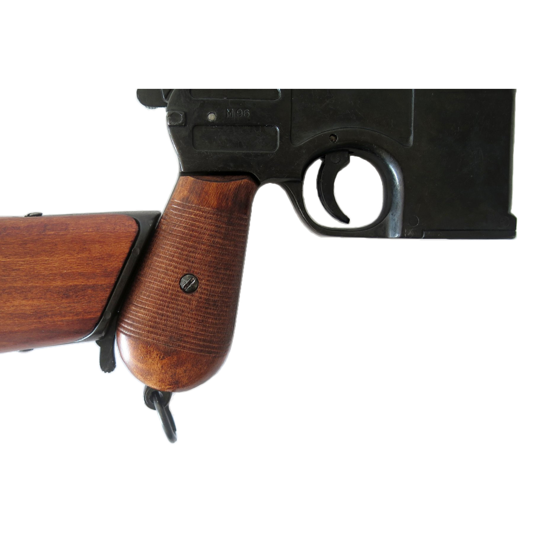 Pistolet C96, Allemagne 1896 en métal avec poignées en bois et étui de crosse