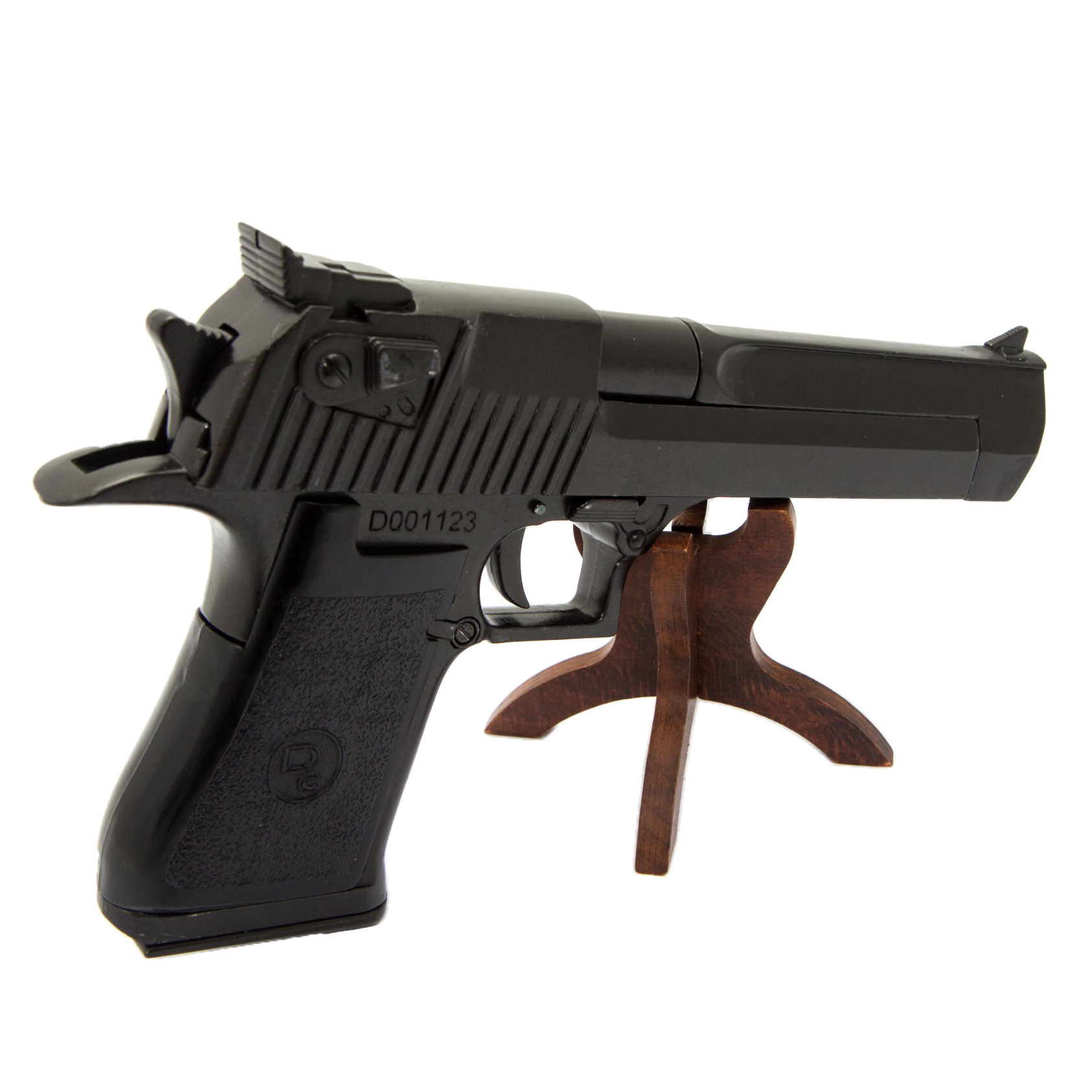 Réplica pistola semiautomática, USA-Israel 1982 de metal lacado negro y plástico