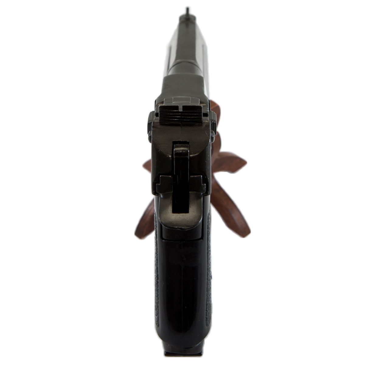 Réplica pistola semiautomática, USA-Israel 1982 de metal lacado negro y plástico