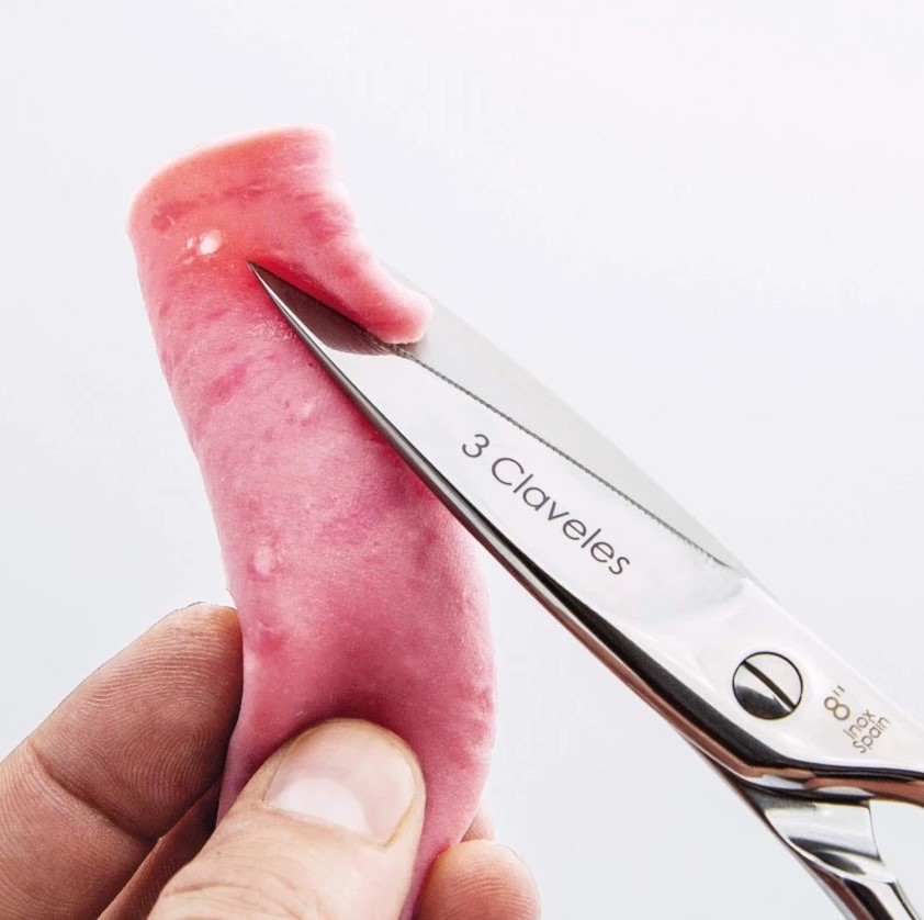 Tesoura de cozinha Star 8" em aço inoxidável com acabamento brilhante