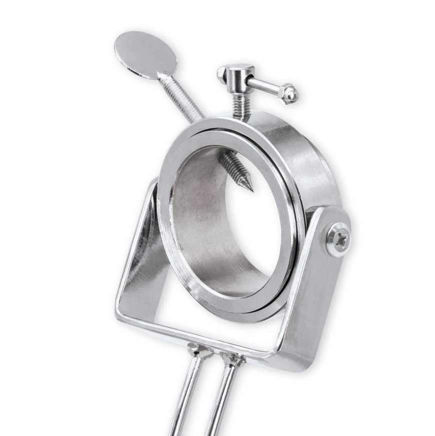 Soporte jamonero giratorio plegable de madera de bambú y acero inoxidable