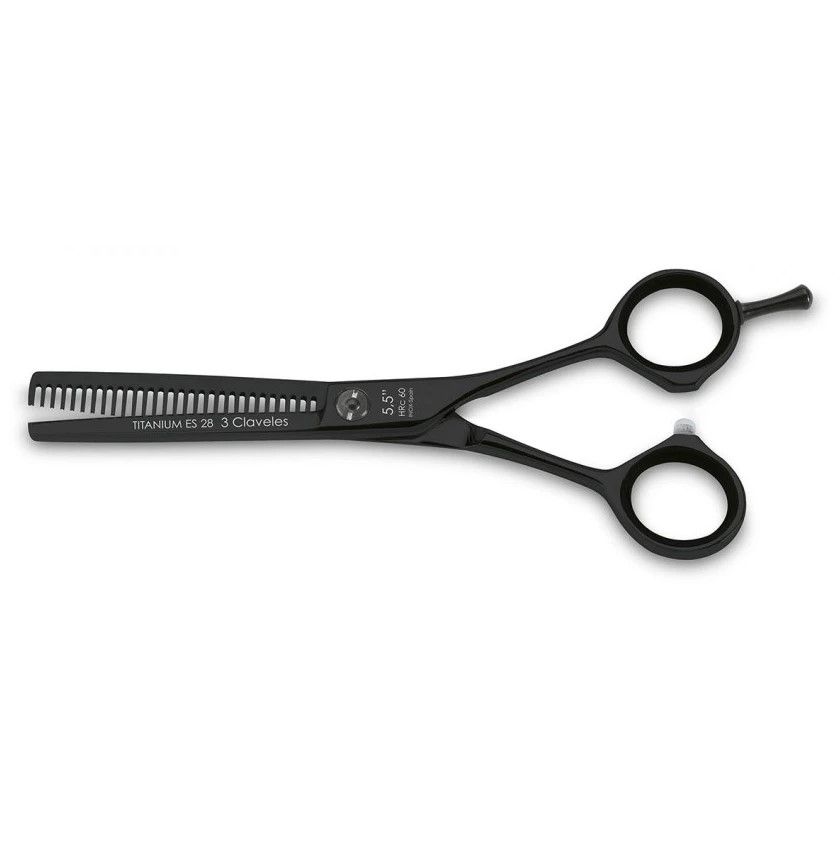 Tijera de peluqueria Titanium ES28 5.5" con recubrimiento PVD de ...