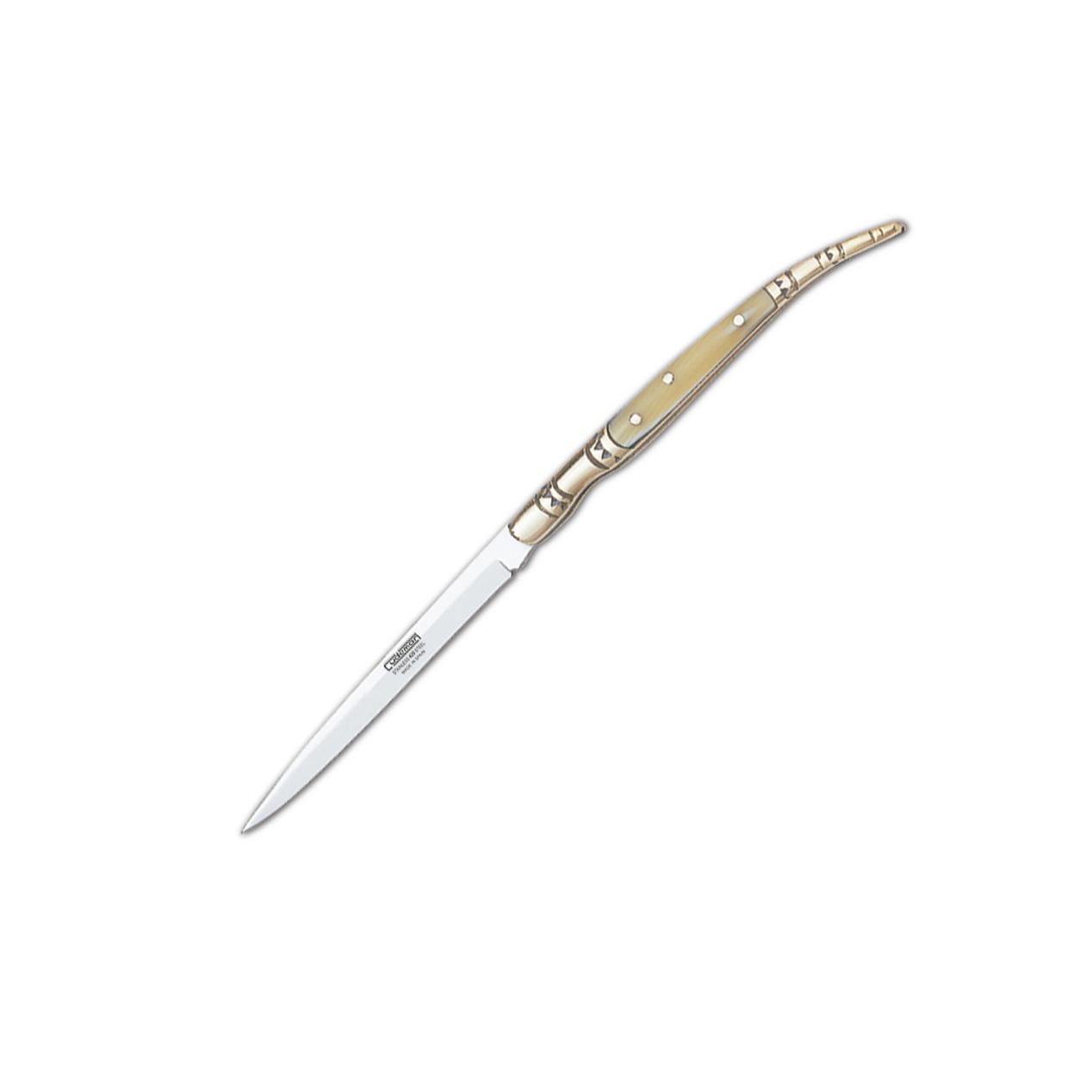 Navaja estilete Cudeman. Mango asta de toro. Acero 420. 8,5 cm