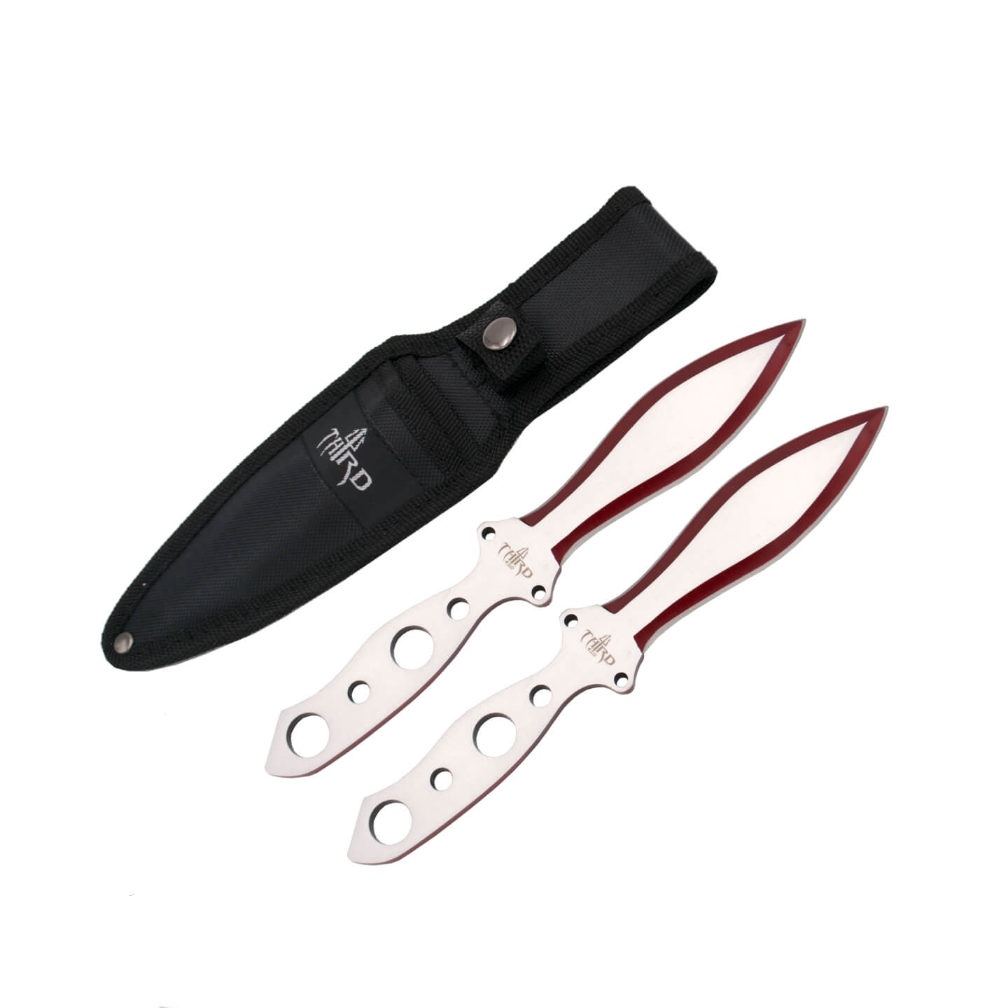 Coffret de deux couteaux de lancer à tranchant rouge 23 cm H7119R...