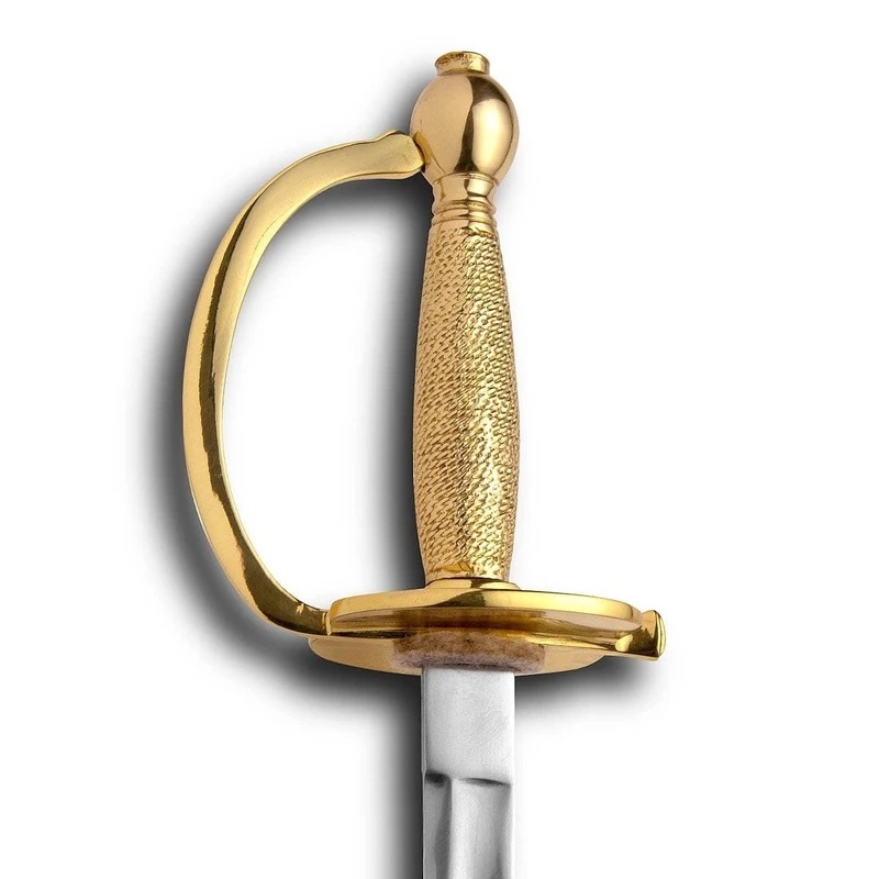 Espada Windlass 1840 NCO com bainha de aço e punho dourado