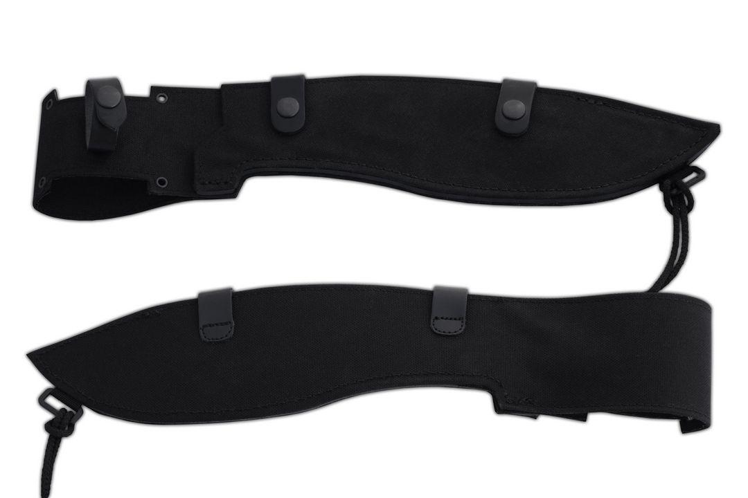 Machette tactique JV Falcran avec manche en micarta noir et lame noire