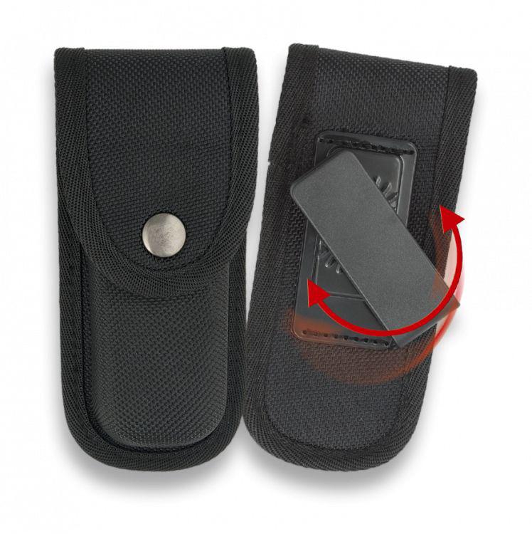 Couteau de poche JV Cartago avec manche en micarta vert et étui en cordura