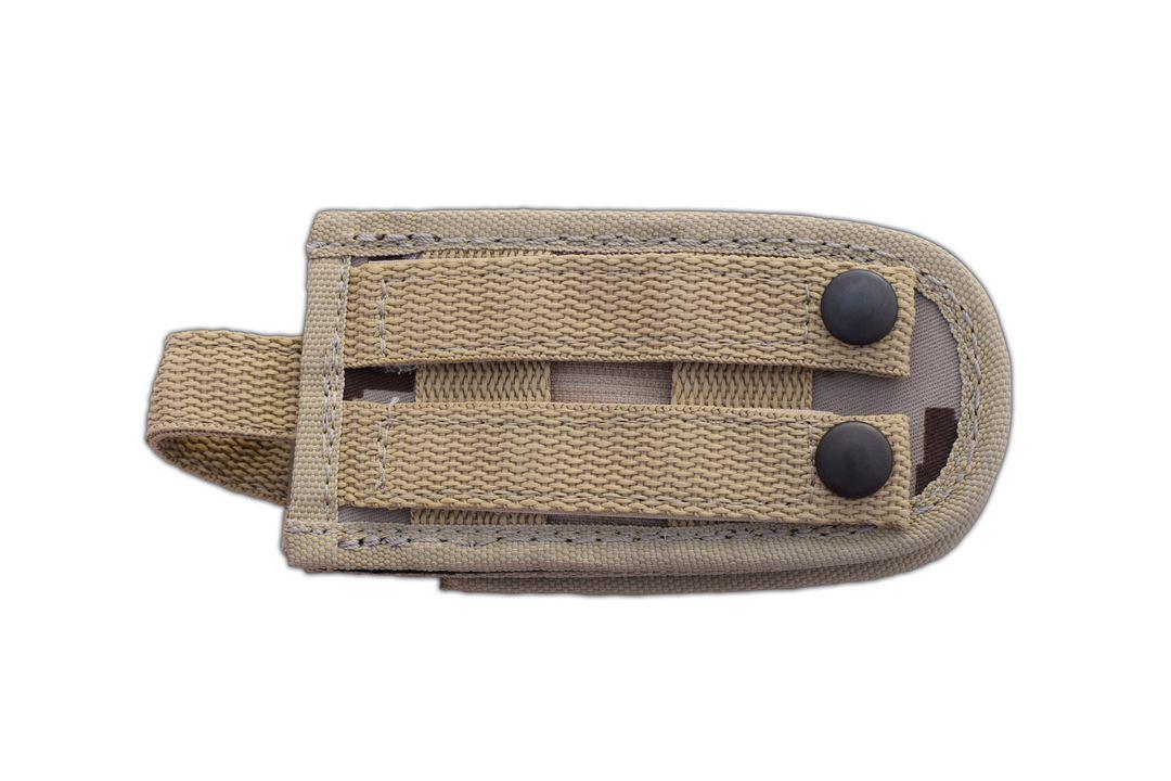 JV Raptor Bushcraft-Taschenmesser mit Tracker-Klinge und Camo-Micarta-Griff Multipositions-Cordura-Scheide