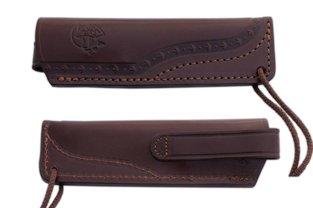 Cuchillo de caza Vulcano JV con mango de madera de olivo