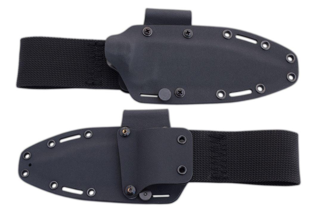 J&V Wolf Knife mit schwarzem G10 Griff und Kydexscheide