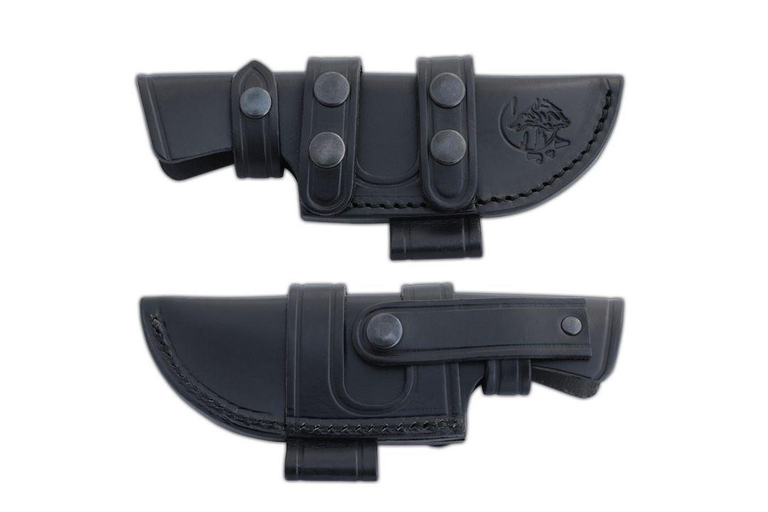 JV Chacal bushcraft cuchillo táctico con mango de micarta negra