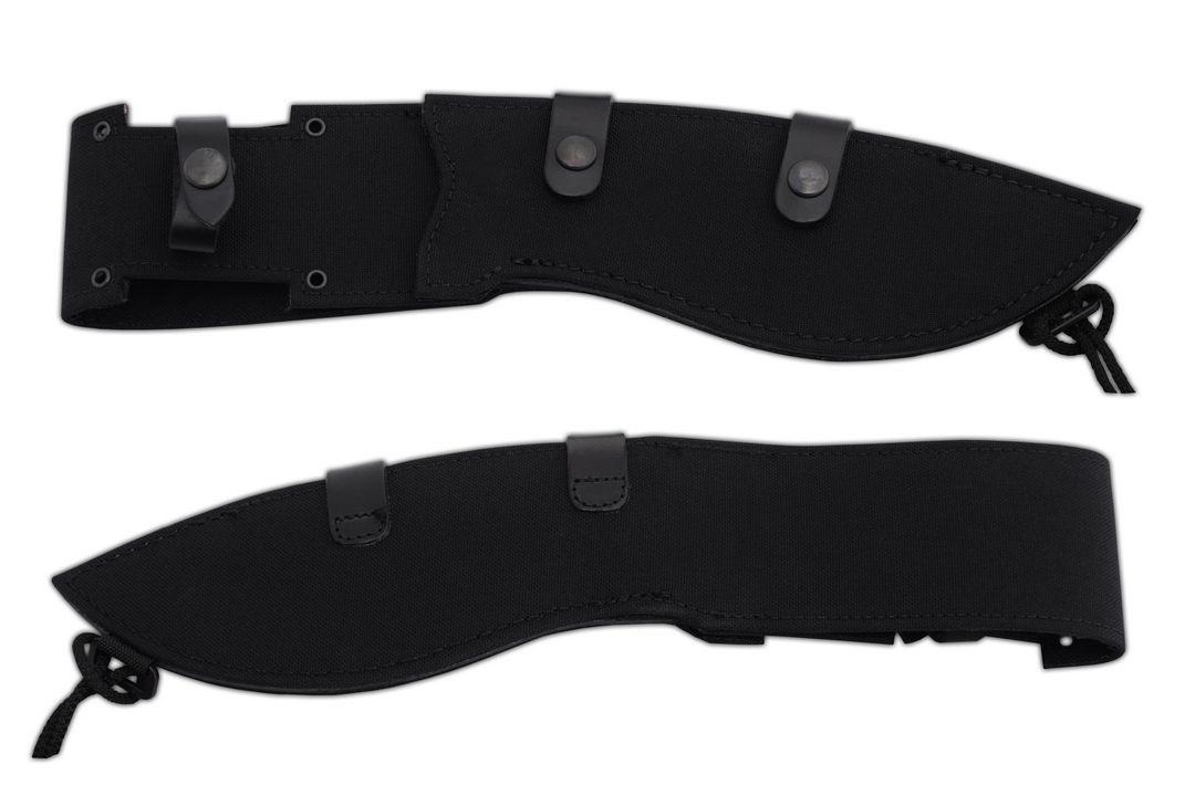 JV Alacran Fährtenmesser mit Doppelschneide und schwarz lackierter Klinge