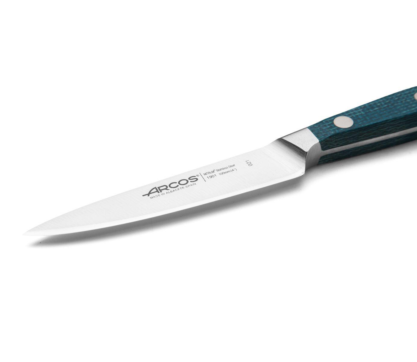 Cuchillo mondador Arcos Brooklyn con mango de micarta azul