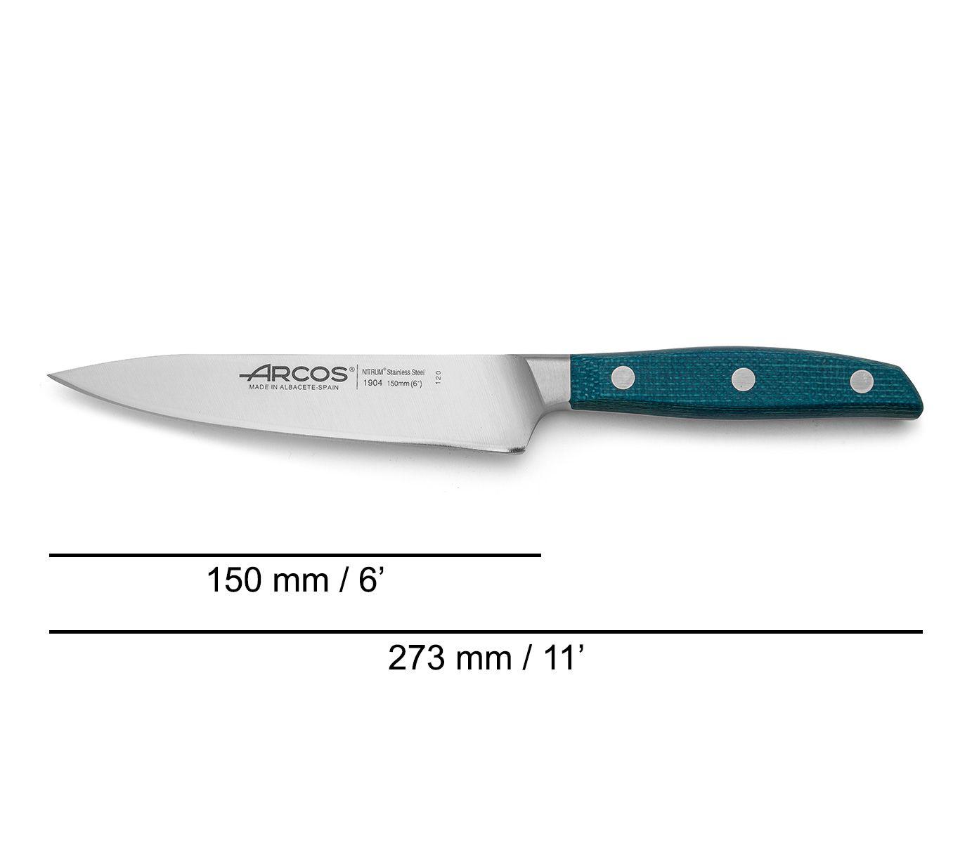 Arcos Brooklyn Kochmesser 150 mm mit blauem Micarta-Griff