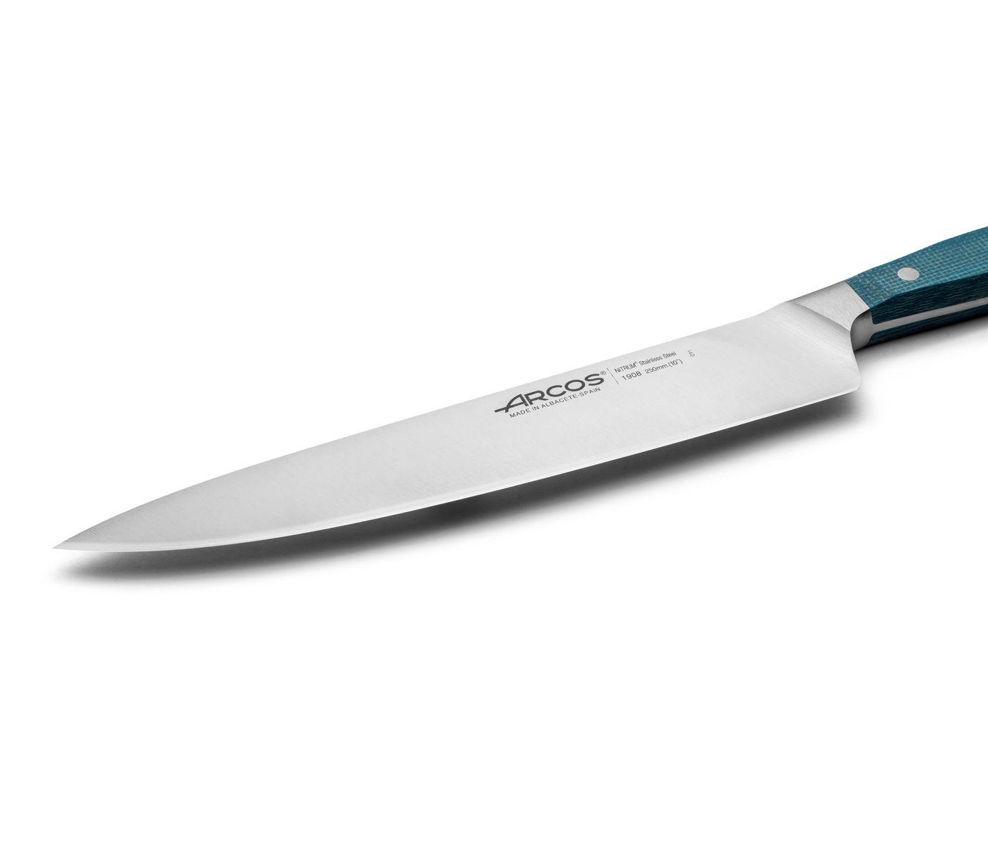 Arcos Brooklyn Kochmesser 250 mm mit blauem Micarta-Griff