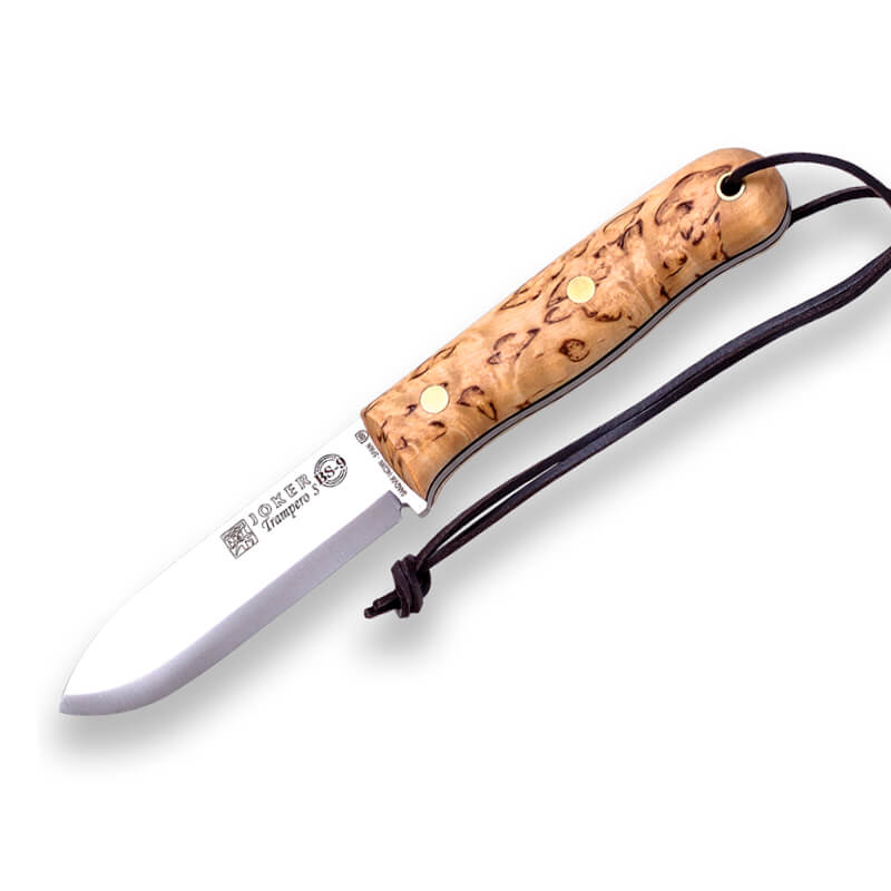 Cuchillo bushcraft Joker BS9 Trampero S con mango de madera de ab...