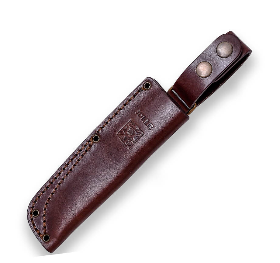 Joker BS9 Trampero S Bushcraftmesser mit Walnussholzgriff und 10 cm Scandi-Klinge