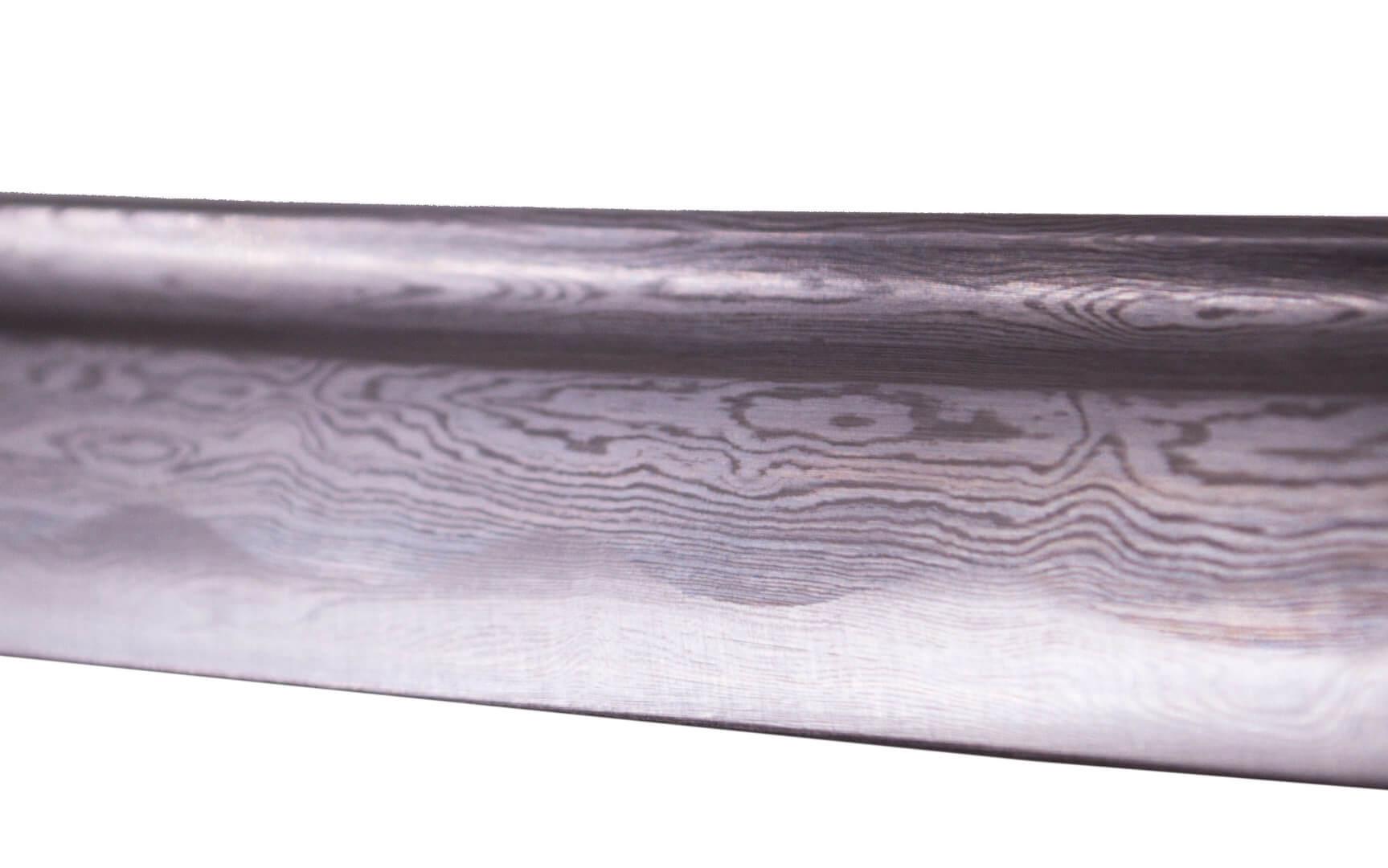 Katana fonctionnel avec fourreau noir et cordage noir