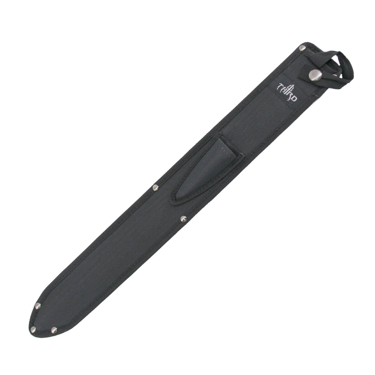 Machete mit schwarzem griff und 48 cm schwarzem klinge mit blauer Kante