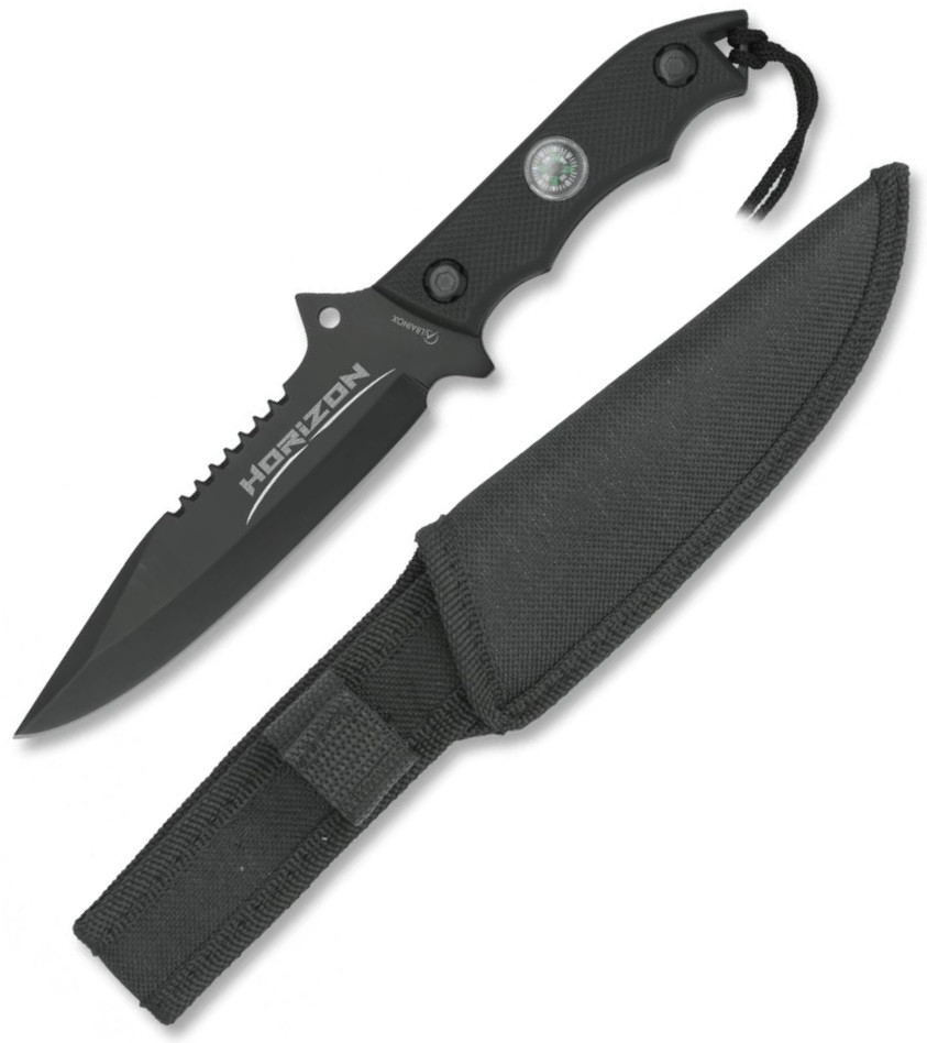 Cuchillo táctico Albainox Horizon negro pequeño con hoja de 13,2 ...