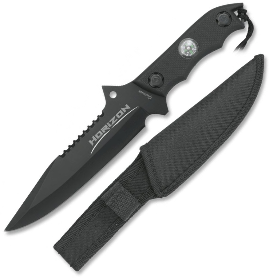Cuchillo táctico Horizon negro de Albainox con hoja de 17,2 cm