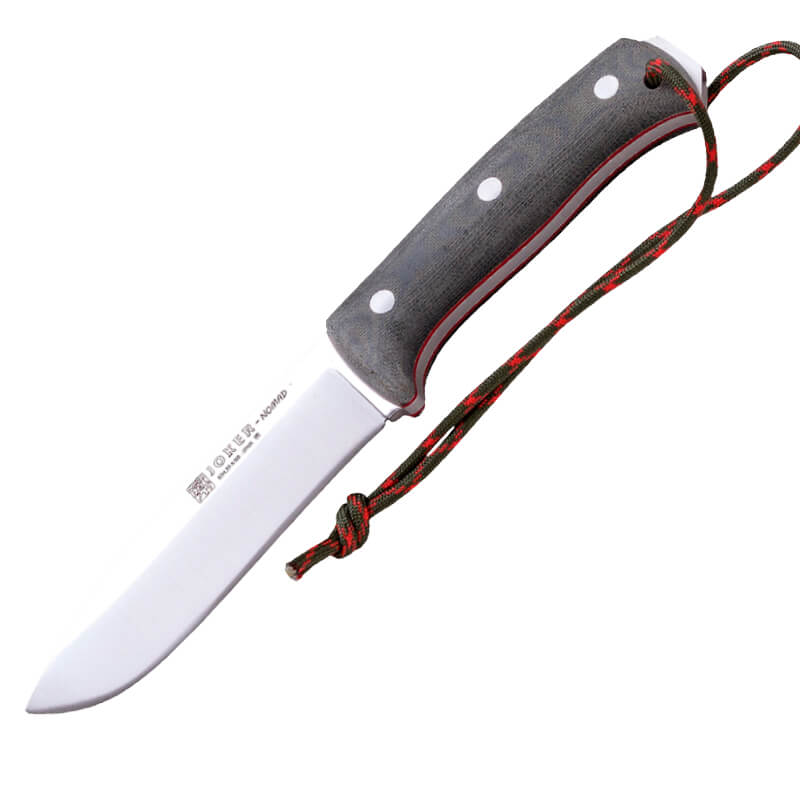 Cuchillo buhscraft Joker Nomad con mango de micarta verde con ped...