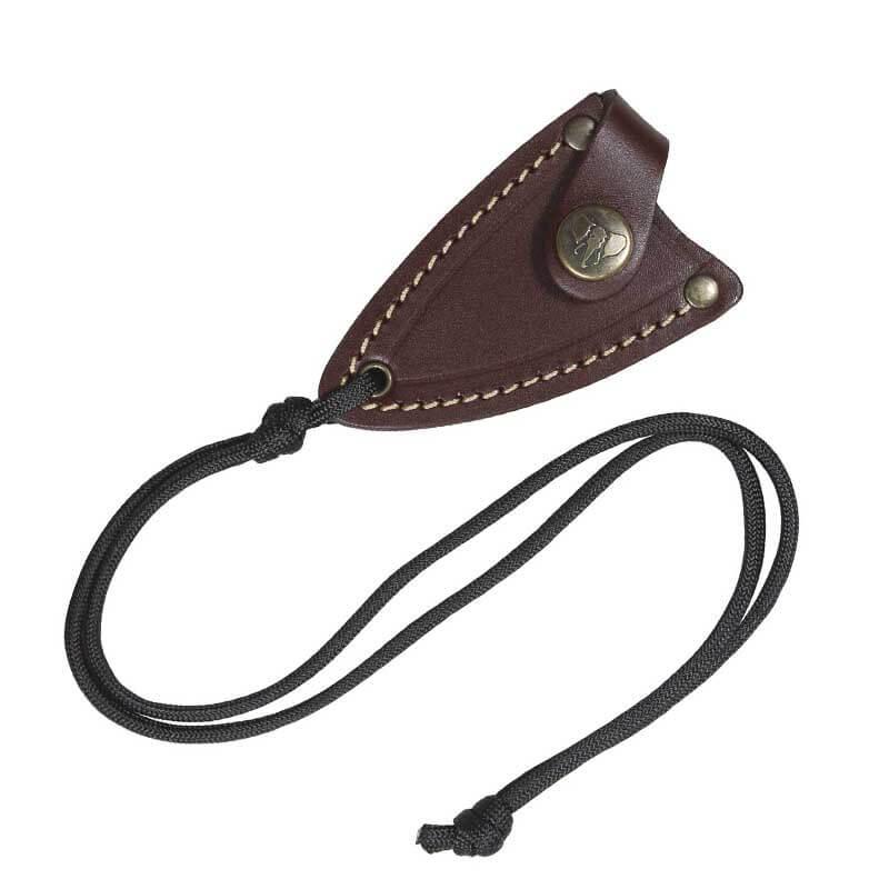 Faca Cudeman bushcraft mod. YODA. Punho de lona Micarta. Estojo de couro.