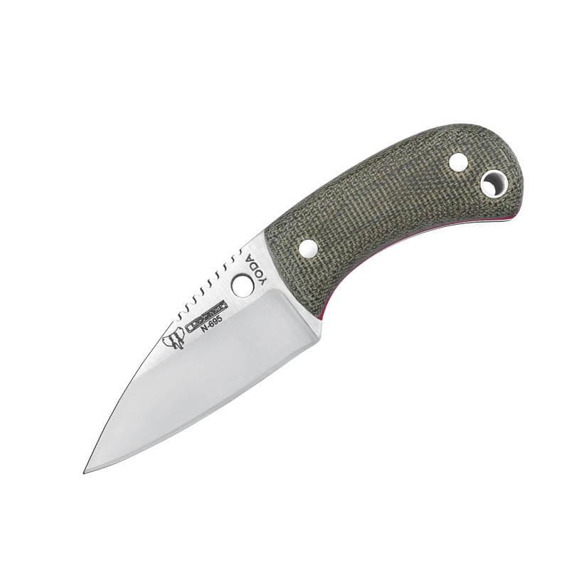 Cuchillo bushcraft Cudeman mod. YODA. Mango micarta canvas. Funda Kydex.