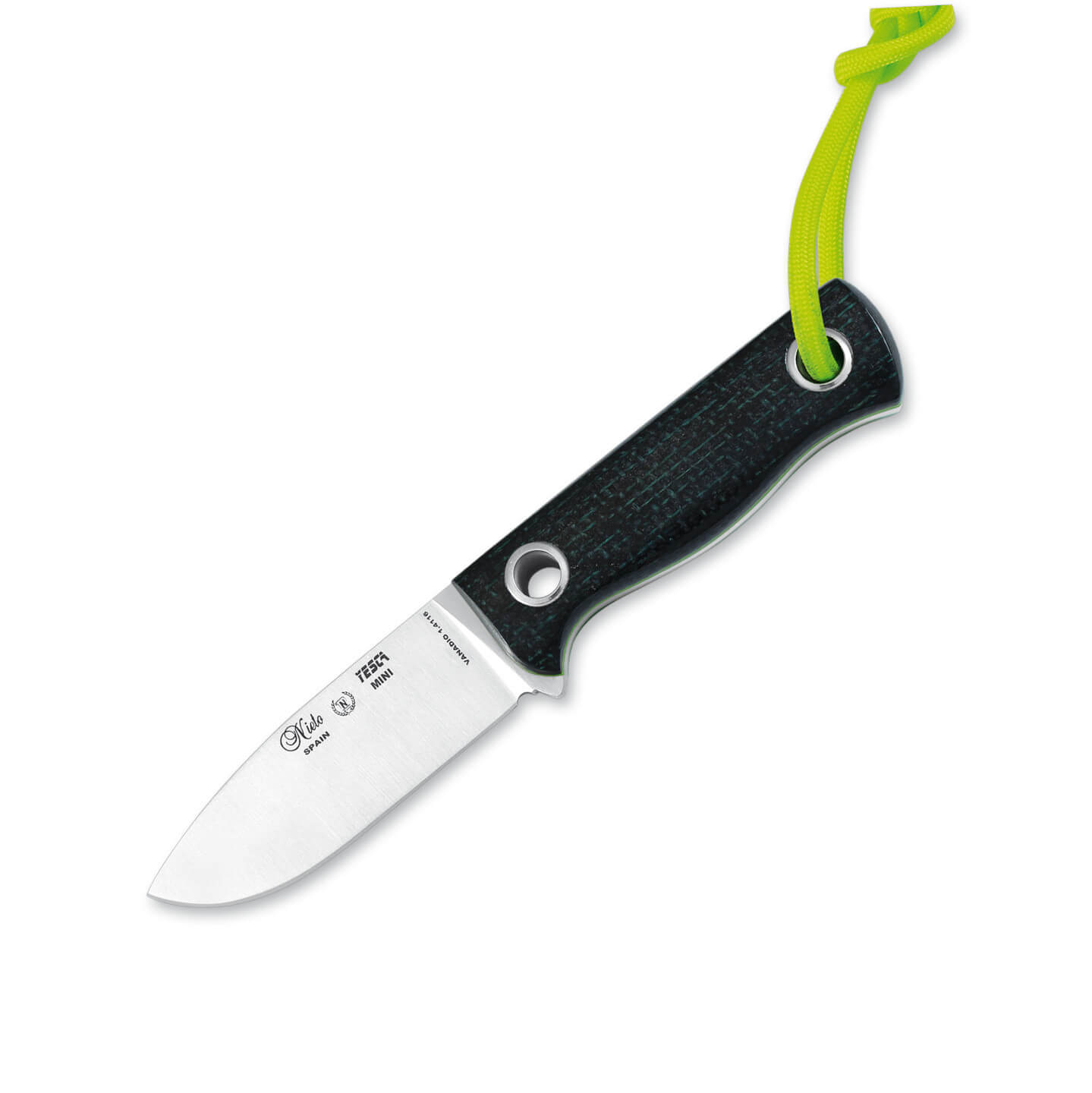Cuchillo de cuello Nieto Yesca Mini con mango de mikarta yute 104...