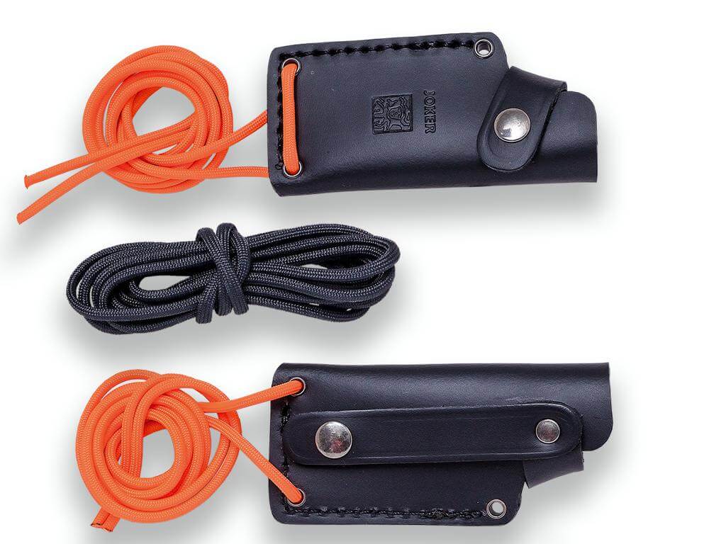 Joker Erizo TS1 Bushcraftmesser mit orangefarbenem Micarta-Griff