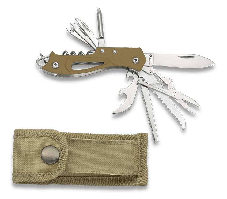 Navaja multiusos de Albainox con diez herramientas y mango de alu...