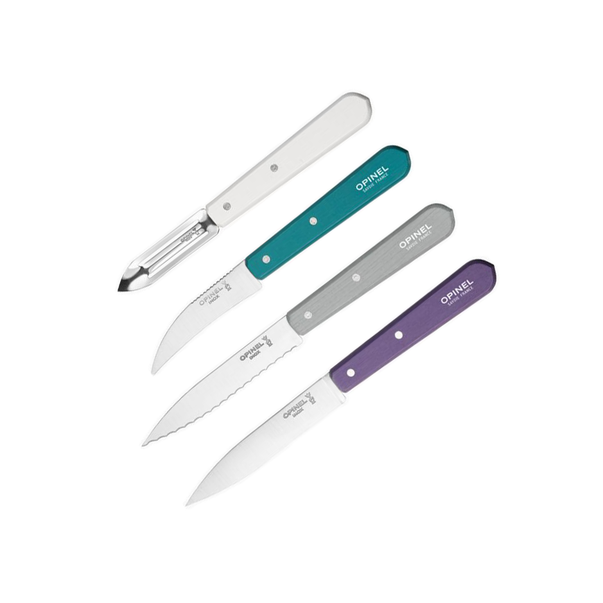 Kit de 4 cuchillos básicos Art Déco de Opinel.