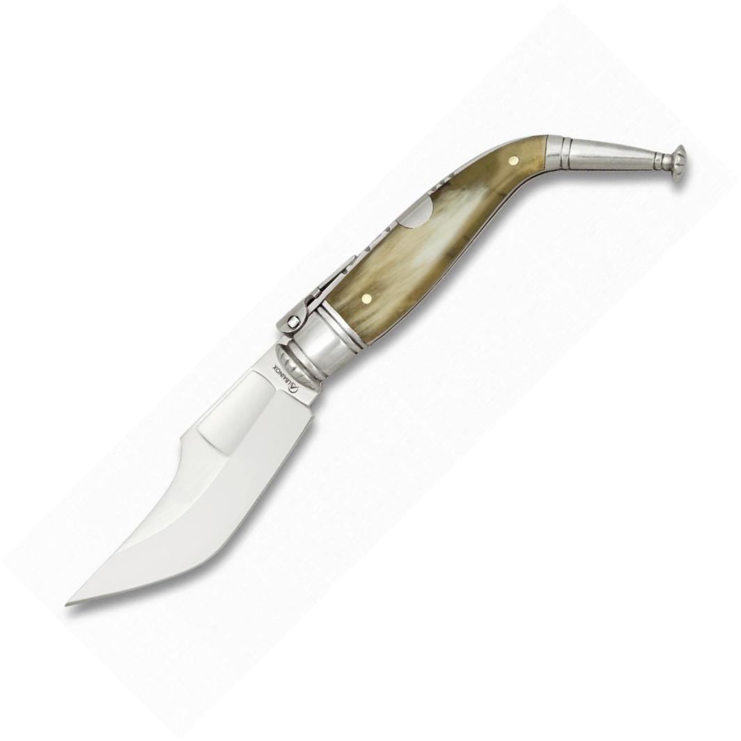 Navaja JEREZANA Nº0 con carraca, mango de asta de toro y hoja de ...