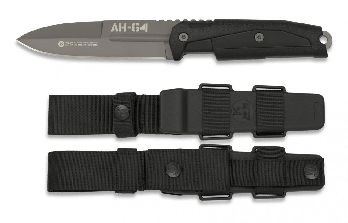Cuchillo táctico k25 AH-64 con hoja de recubrimiento de titanio d...