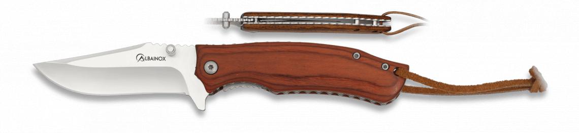 Couteau de poche Albainox présenté dans un coffret de couleur ave...