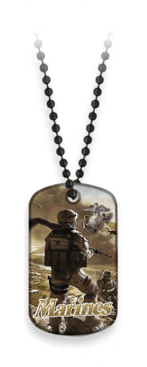 Placa con cadena de bolas MARINES