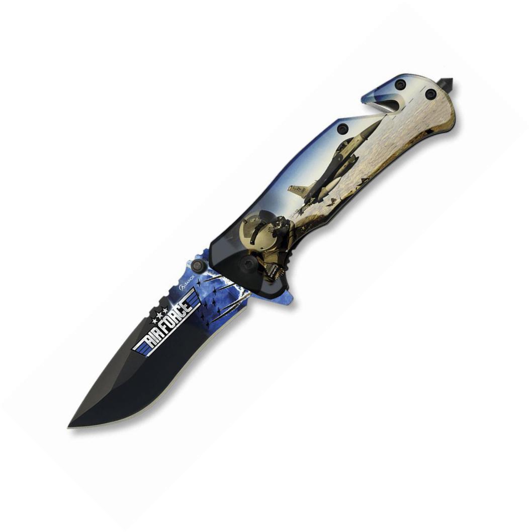 Couteau de poche assisté Albainox 3D avec impression FOS, AIR FOR...