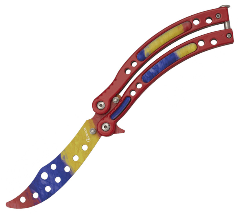 Navaja mariposa de entrenamiento Colorful Albainox con mango ABS-...