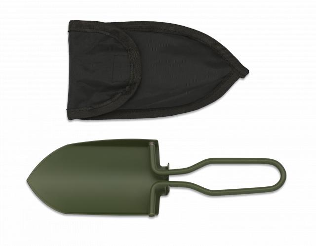 Pala de supervivencia ligera y plegable verde