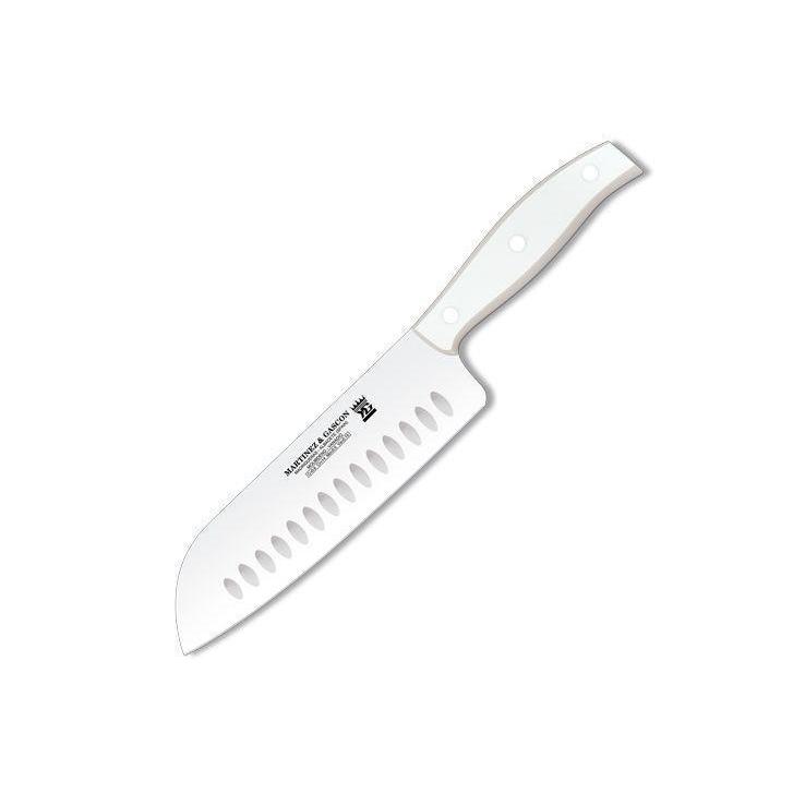 Cuchillo santoku con hoja enteriza de 18,5 cm y mango de polioxim...